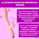 Vibrador Punto G Con Succionador Clitoris Recargable De Lujo