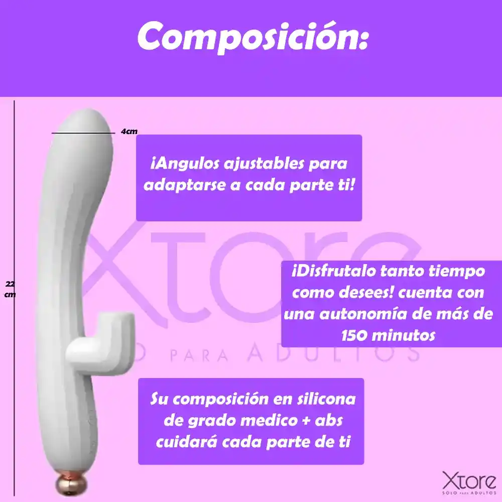 Vibrador Punto G Con Succionador Clitoris Recargable De Lujo