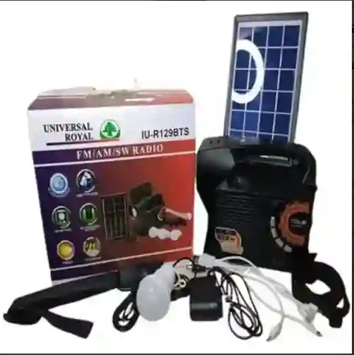 Radio Universal Royal Linterna Bluetooth 3bandas Carga Solar