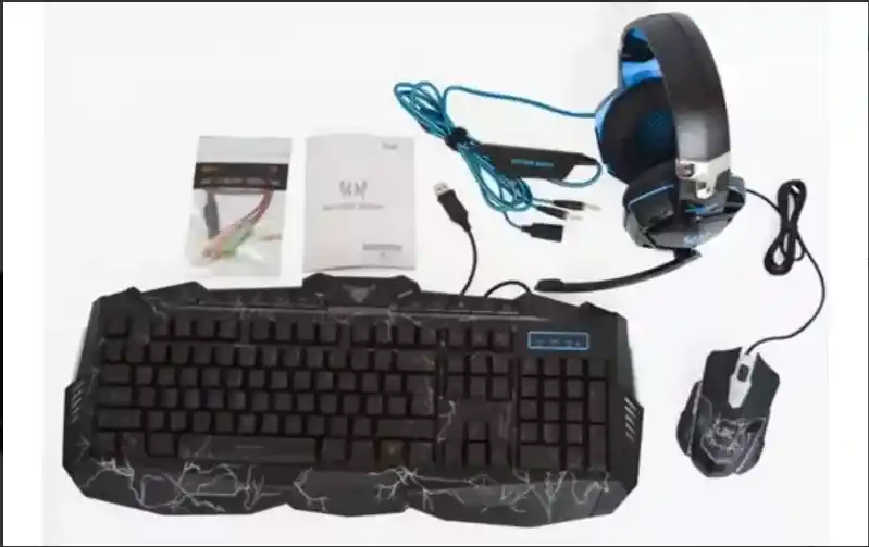 Combo Gamer Mouse, Teclado, Diadema Retroiluminado