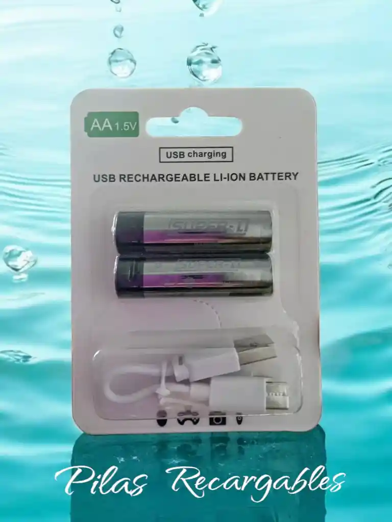 Pilas Recargables Usb, Pila De Iones De Litio Constante De 1,5 V / Aa 1800mah / 2700mwh