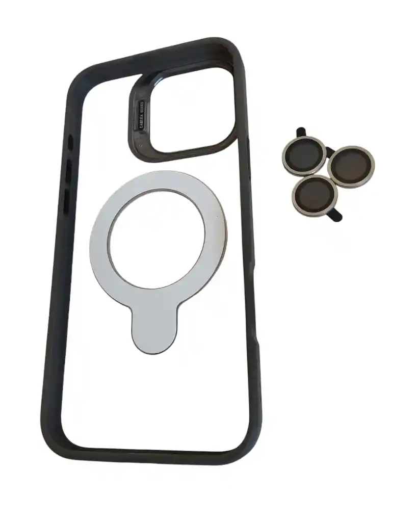 Estuche Para Iphone 16 Pro Max Soporte Duo Kit Lentes Titanio