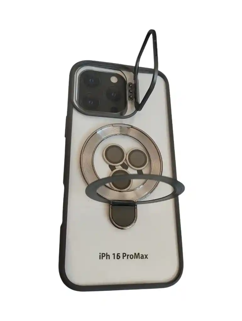 Estuche Para Iphone 16 Pro Max Soporte Duo Kit Lentes Titanio