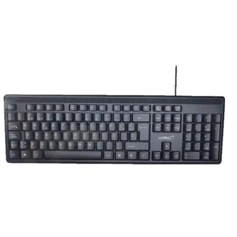 Teclado Alambrico Fw-821 Unitec Usb Windows Y Mac Negro