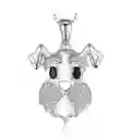 Collar Para Mujer Perro Schnauzer Fabricado En Plata 925