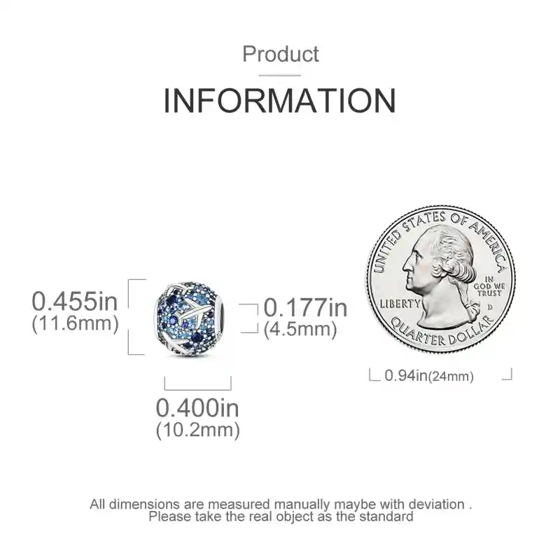 Charm Dije Viaje Mundo Avion Fabricado En Plata 925