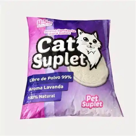 Arena Sanitaria Para Gatos Cat Suplet Aroma A Lavanda 4,5 Kg