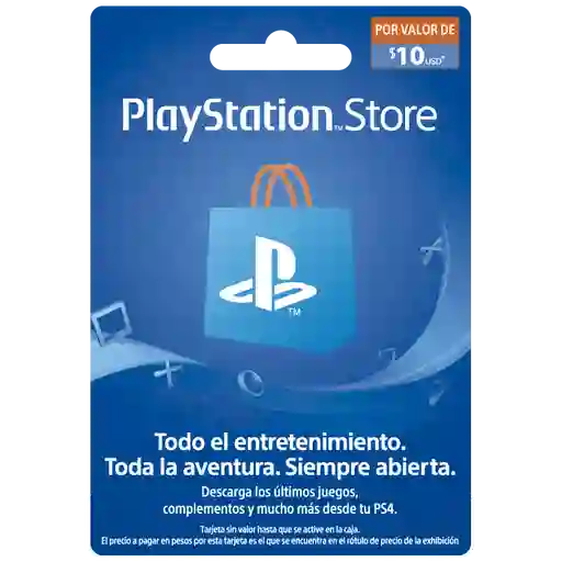 Tarjeta Playstation $10USD