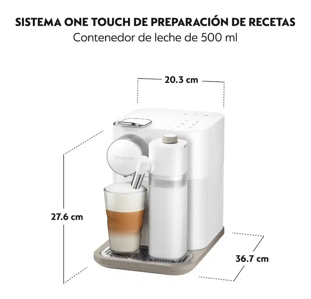 Cafetera Gran Lattissima Blanca