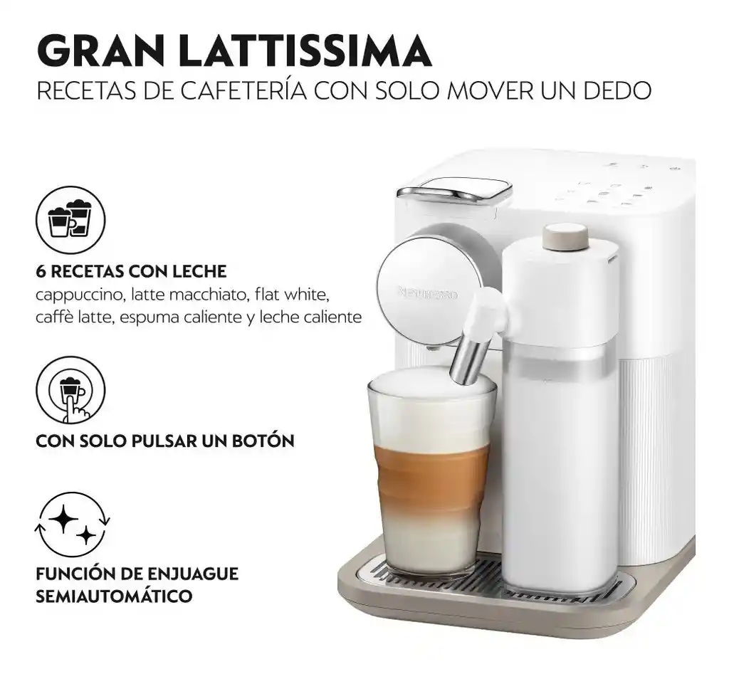 Cafetera Gran Lattissima Blanca