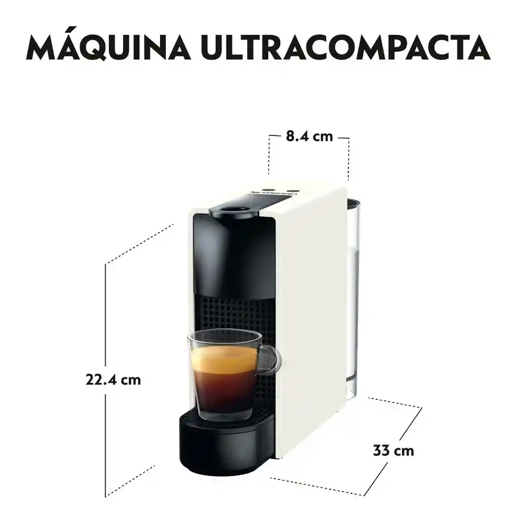 Cafetera Essenza Mini Blanca Con Espumador De Leche