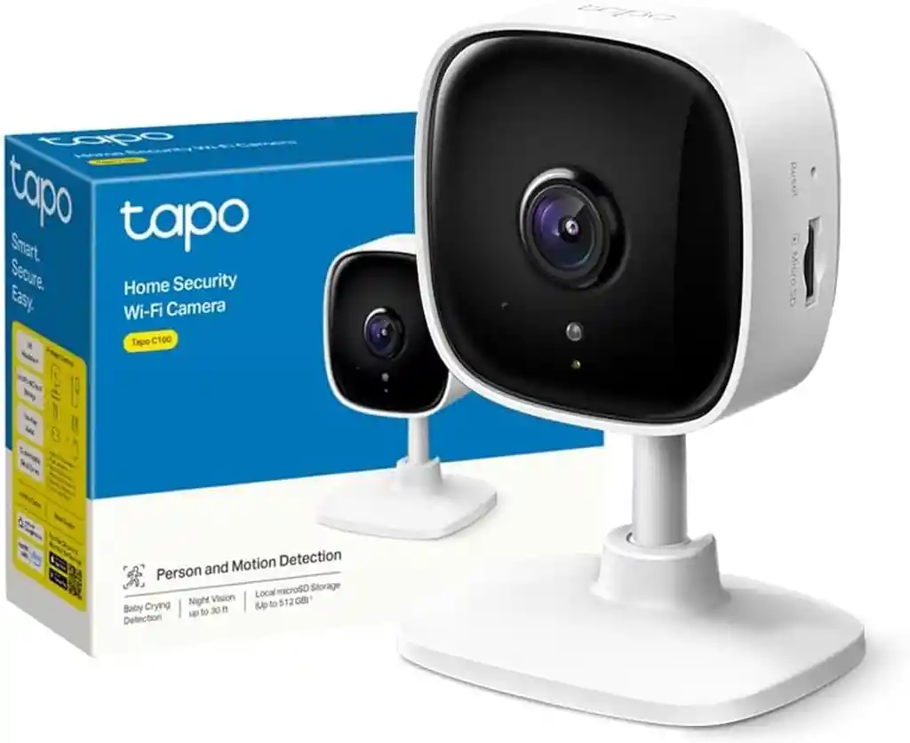 Cámara De Seguridad Inteligente Tp-link Tapo 2k Hd Visión Nocturna Detección De Movimiento Blanco