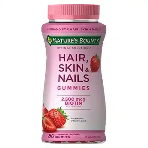 Gomitas De Biotina Vitaminas Hair Skin Nails Natures Bounty Gummies