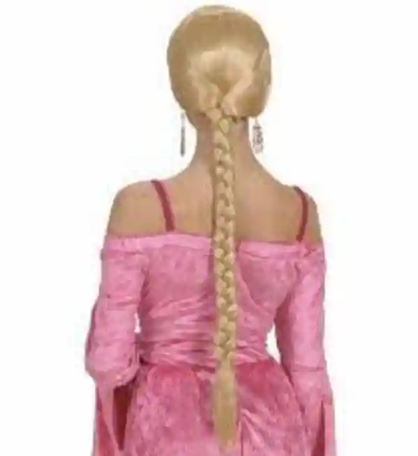 Peluca Frozen Rapunzel Elsa Trenza Larga Cosplay Disfraz Halloween