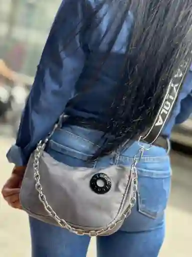 Bolso Media Luna Bl Gris