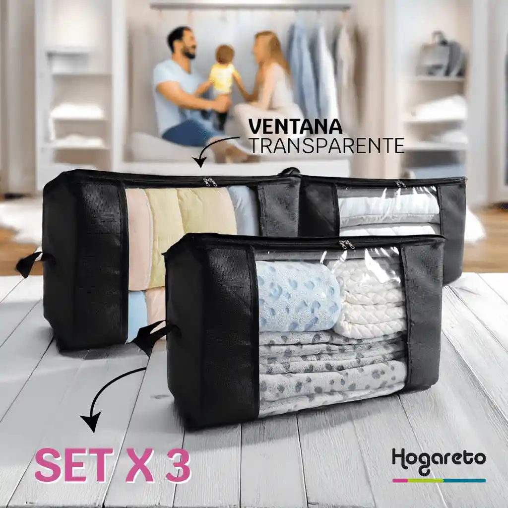 Bolsas Organizador Ropa Set X 3 - Amplio E Impermeable