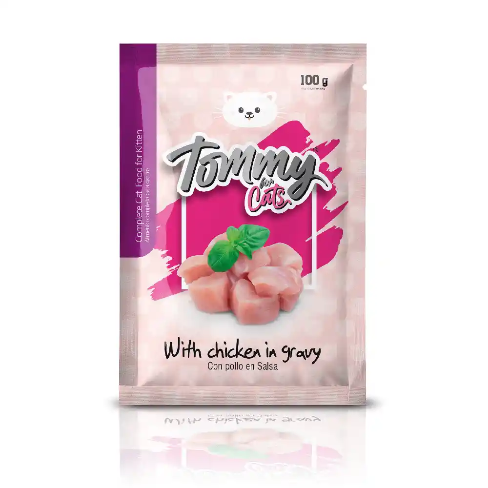 Tommy For Cats Pouch Kitten Trozos De Pollo 100gr