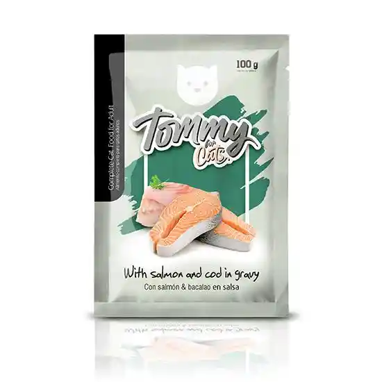 Tommy For Cats Ad Pouch Trozos Salmonbacalao100gr