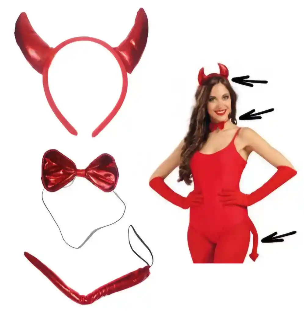 Accesorio Para Disfraces Kit De Diabla