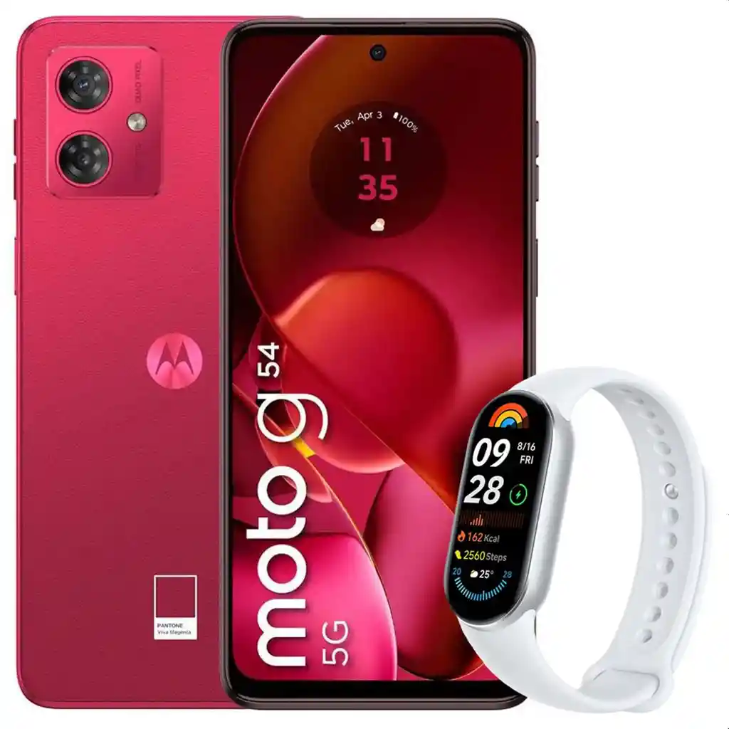 Motorola Moto G54 5g, 256gb /8gb Magenta + Mi Band 9 Slv