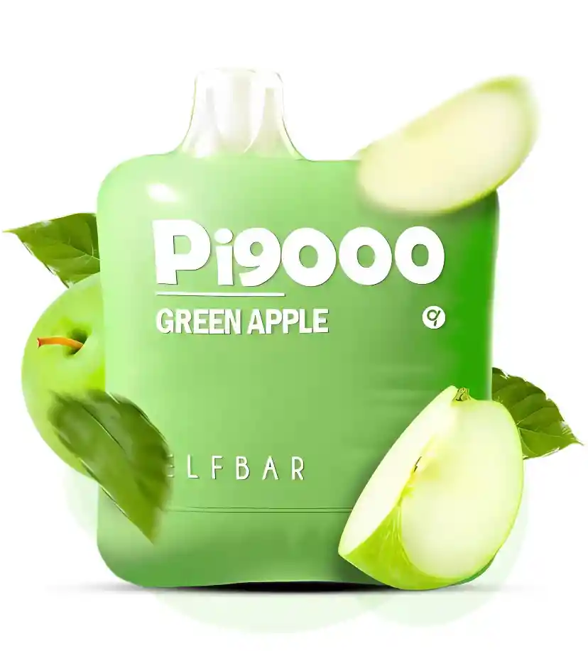 Vape Elfbar Pi9000 Green Apple