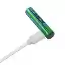 Pila Recargable Aaa (par) Con Cable V8