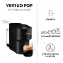 Cafetera Vertuo Pop Black Con Espumador De Leche