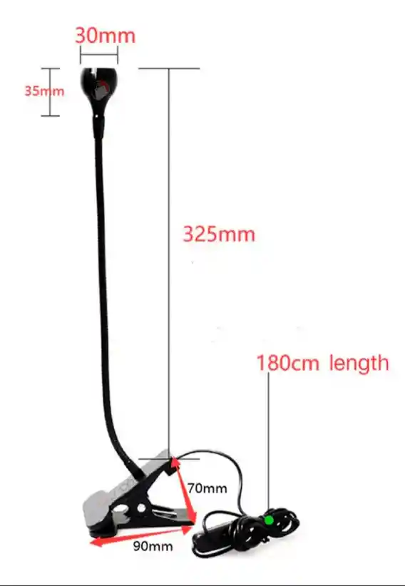 Mini Lampara Led-uv De Clip - Press On - Clip Uv Lampara