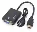 Cable Conversor De Monitor Hdmi A Vga Con Salida De Audio