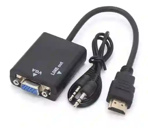 Cable Conversor De Monitor Hdmi A Vga Con Salida De Audio