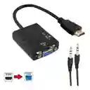 Cable Conversor De Monitor Hdmi A Vga Con Salida De Audio