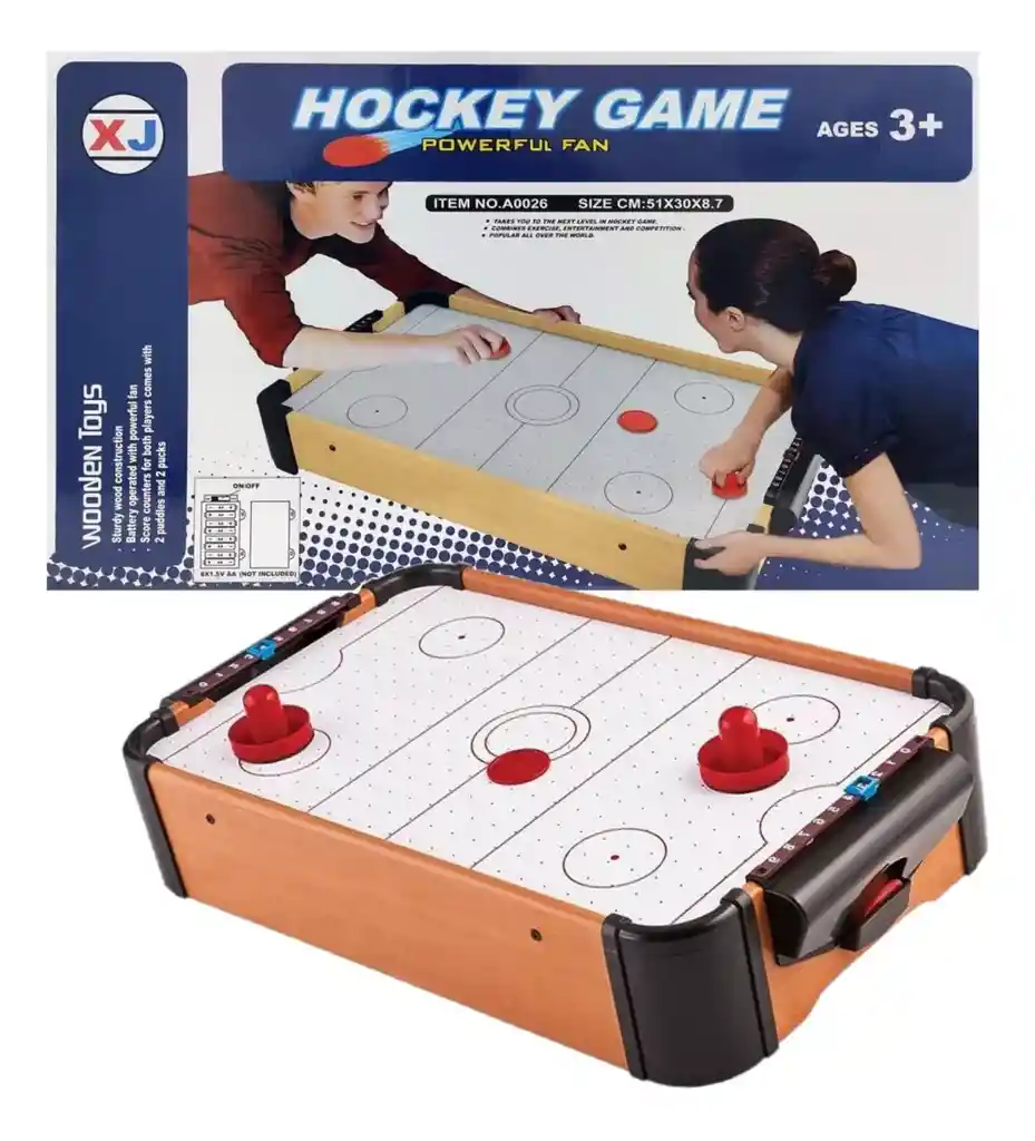 Juego De Mesa Air Hockey Portátil Para Niños Adultos