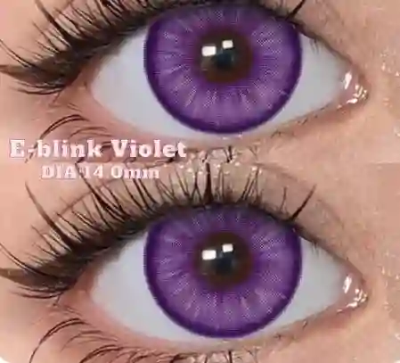 Lentes De Contacto Color Morado Halloween Disfraz