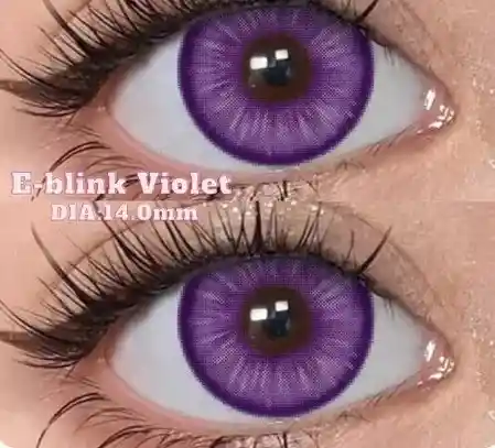 Lentes De Contacto Color Morado Halloween Disfraz