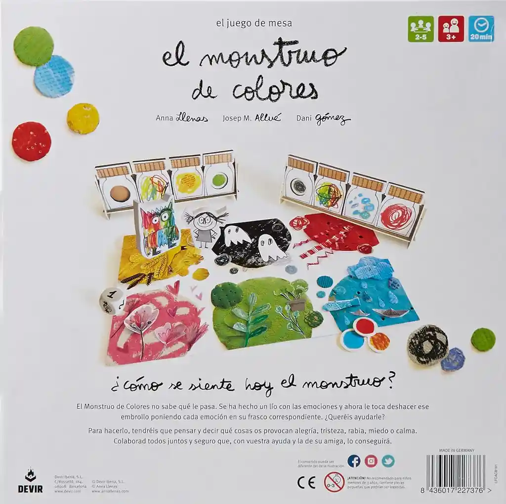 Juego De Mesa El Monstruo De Colores Para Niños Y Familia