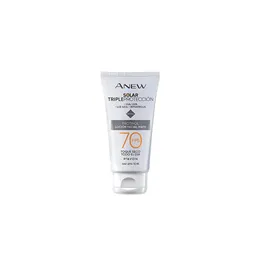 Protector Solar Facial Anew Solar Triple Protección Fps 70 - Sin Color Mate 50 Ml