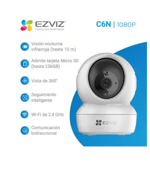Cámara Wifi 360° Interior Ezviz H6c Pro