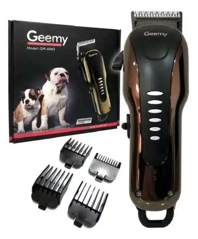 Set Maquina Peluquera Canina Y Felina Gm -6063 Profesional