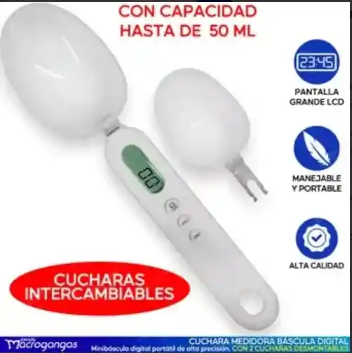 Cuchara Medidora Báscula Gramera Digital Lcd Multifuncional