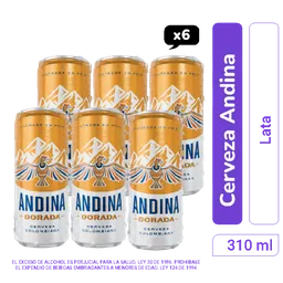 Andina Dorada Pack Cerveza 310 Ml X 6