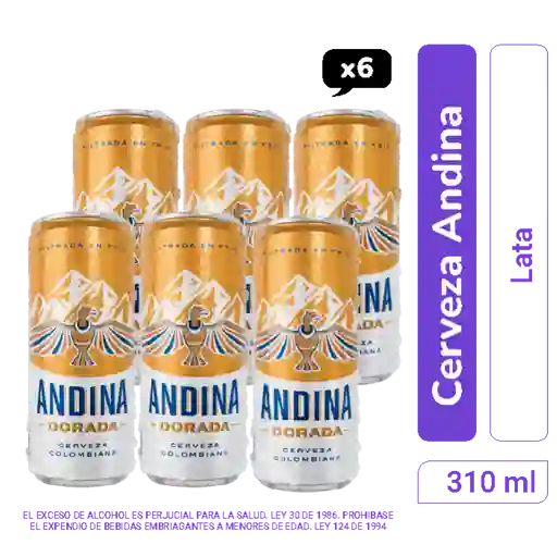 Andina Dorada Pack Cerveza 310 Ml X 6