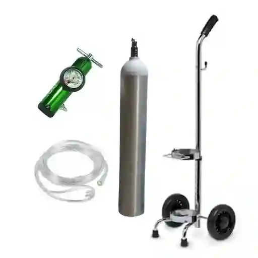 Kit Adulto Cilindro 682lts, Carro, Regulador Cga 870 0-15 Lpm
diss (mdc870-l15), Humidificador (7600), Cánula Adulto 2mts Seasight