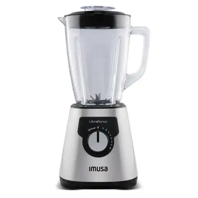 Licuadora Imusa Ultraforce 8 Velocidades Vaso De Vidrio Cuerpo En Acero Inoxidable 57lm322d56