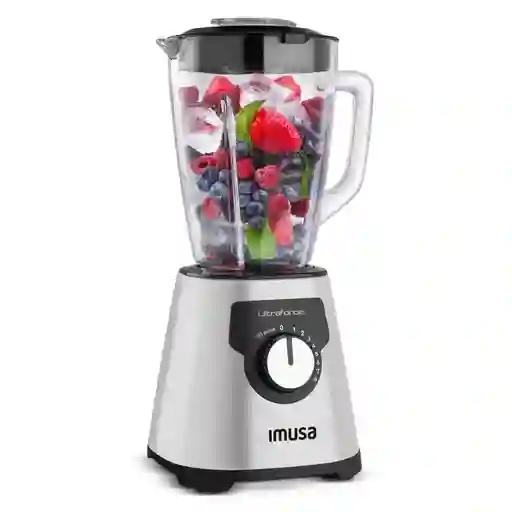 Licuadora Imusa Ultraforce 8 Velocidades Vaso De Vidrio Cuerpo En Acero Inoxidable 57lm322d56