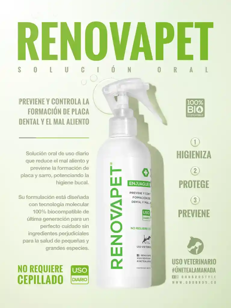 Kit Renovapet Enjuague Bucal Paga 2 Lleva 3