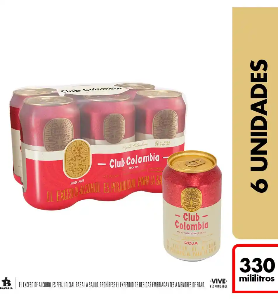 Club Colombia Cerveza Roja 330 Ml X 6