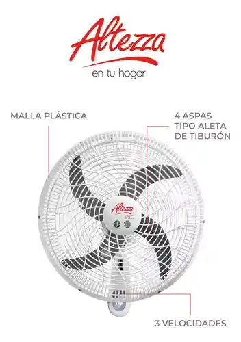 Ventilador Altezza Pared 18'' Blanco 110v 1877