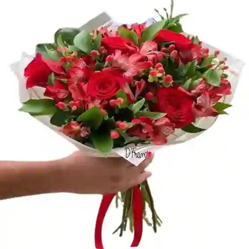 Bouquet De Rosas Y Astromelias Cali