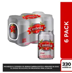 Costeña Cerveza Lager En Lata X6