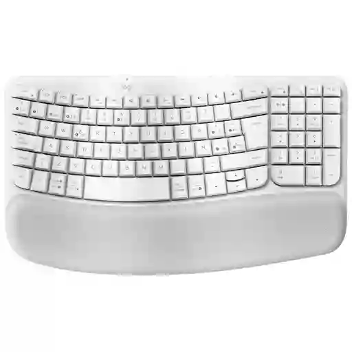 Teclado Inalámbrico Ergonómico Logitech Wave Keys Blanco (español)